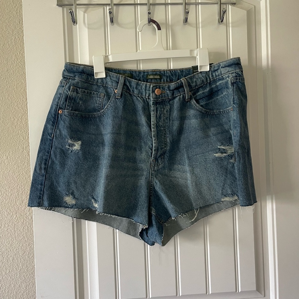 Wild Fable Blue Jean Shorts Distressed Cut-Off Style